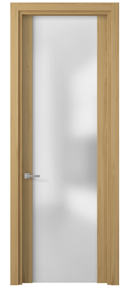 Межкомнатная дверь Planum 4114 Солнечный вяз Сатинированное стекло Цена 31839 ₽ | Volhovec