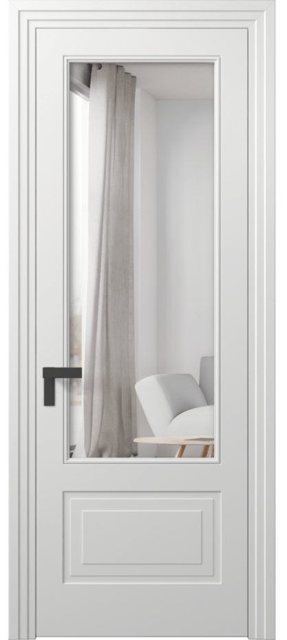 Межкомнатная дверь Рокка 8342 Матовый белоснежный Двустороннее зеркало, триплекс Цена 101810 сом | Volhovec