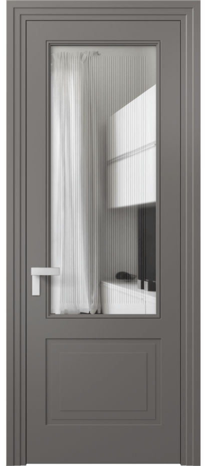 Дверь межкомнатная Рокка 8352 Матовый классический серый Прозрачное стекло с гравировкой "Каннелюры", триплекс Каскадный компланарный наличник МКЛС Цена 91899 ₽ Наличники уже входят в базовый комплект. Фабрика дверей Волховец 8 (800) 551 43 19 Межкомнатная дверь Рокка 8352 Матовый классический серый Прозрачное стекло с гравировкой "Каннелюры", триплекс Цена 91899 ₽ | Volhovec