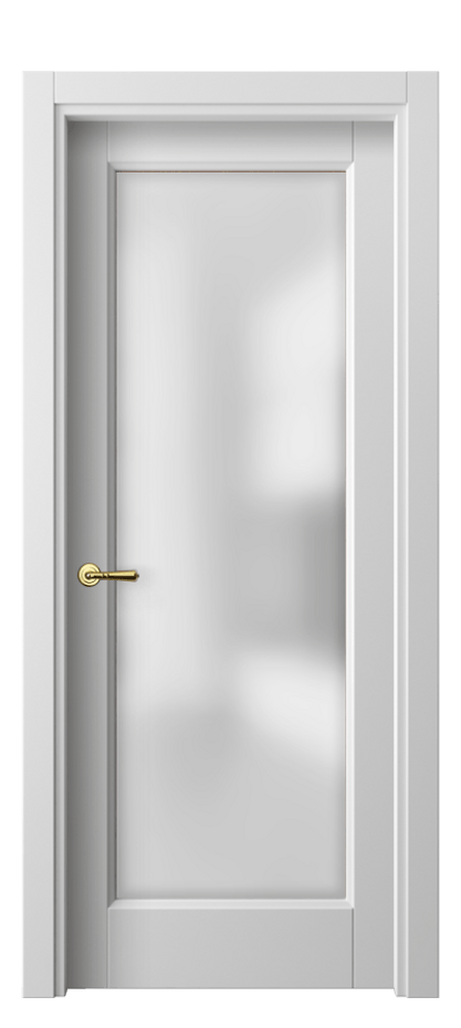Межкомнатная дверь Галант 1402 Матовый белоснежный Сатинированное стекло Цена 52399 ₽ | Volhovec