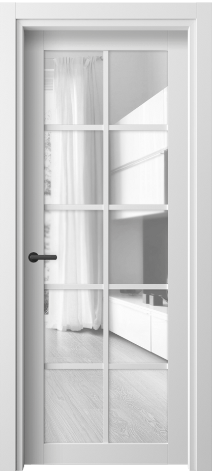 Межкомнатная дверь Neo 2106 Белый шёлк Прозрачное стекло, триплекс Цена 38699 ₽ | Volhovec