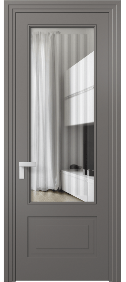 Дверь межкомнатная Рокка 8342 Матовый классический серый Прозрачное стекло с гравировкой "Каннелюры", триплекс Каскадный компланарный наличник МКЛС Цена 91899 ₽ Наличники уже входят в базовый комплект. Фабрика дверей Волховец 8 (800) 551 43 19 Межкомнатная дверь Рокка 8342 Матовый классический серый Прозрачное стекло с гравировкой "Каннелюры", триплекс Цена 91899 ₽ | Volhovec