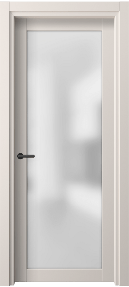 Межкомнатная дверь Нео 2102 ПЭТ тёплый-белый Сатинированное стекло Цена 26649 ₽ | Volhovec