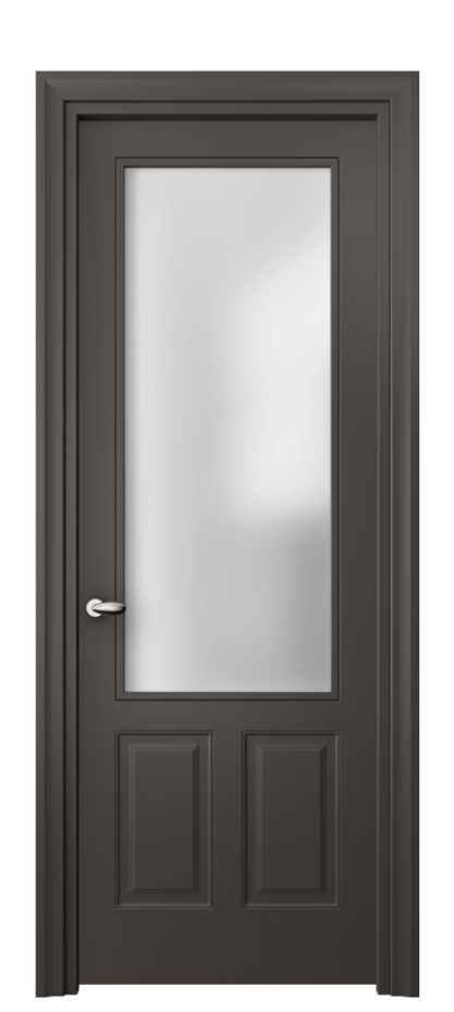 Межкомнатная дверь Эссе 8522 Матовый антрацит Сатинированное стекло Цена 70299 ₽ | Volhovec