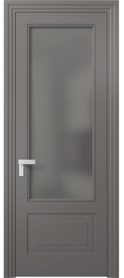 Дверь межкомнатная Рокка 8342 Матовый классический серый Сатинированное серое стекло, триплекс Каскадный компланарный наличник МКЛС Цена 82899 ₽ Наличники уже входят в базовый комплект. Фабрика дверей Волховец 8 (800) 551 43 19 Межкомнатная дверь Рокка 8342 Матовый классический серый Сатинированное серое стекло, триплекс Цена 82899 ₽ | Volhovec