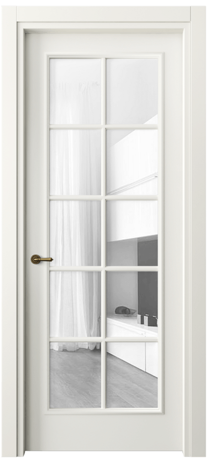 Дверь межкомнатная Париж 8102 Матовый жемчужный Прозрачное стекло Гладкий наличник МЖМ Цена 76999 ₽ Наличники уже входят в базовый комплект. Фабрика дверей Волховец 8 (800) 551 43 19 Межкомнатная дверь Париж 8102 Матовый жемчужный Прозрачное стекло Цена 76999 ₽| Volhovec