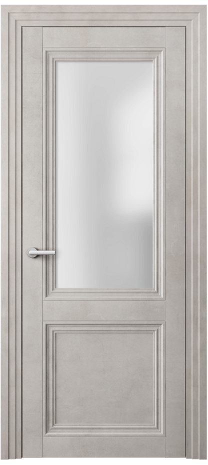 Межкомнатная дверь Центро 2524 Леон серебро Сатинированное стекло Цена 65399 ₽ | Volhovec