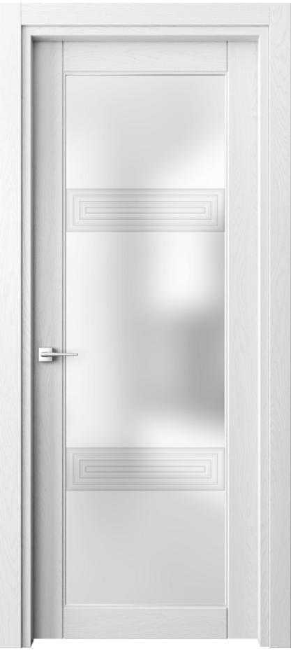 Межкомнатная дверь Эго 6112 Дуб белоснежный Сатинированное стекло "3Д" Цена 176760 сом | Volhovec