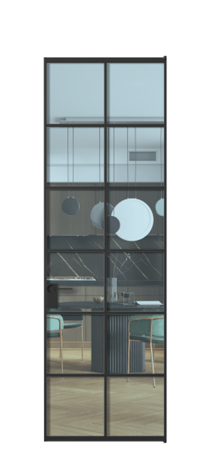 Алюминиевая дверь АЛПЛ040.05 Алюминий Черный Прозрачное голубое стекло, триплекс. Без короба чер Цена 144470 Стоимость комплекта двери включает: 1. Полотно (600/650/700/750/800/850/900/950*2000-2400 мм).
2. Короб
3. Комплект фурнитуры (2 торцевые петли и магнитный замок с ответной планкой). Фабрика дверей Волховец 8 (800) 551 43 19 Алюминиевая дверь АЛПЛ040.05 Алюминий Черный Прозрачное голубое стекло, триплекс Цена 144470 | Volhovec