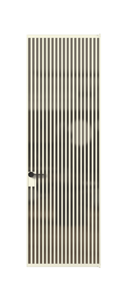 Алюминиевая дверь АЛПЛ040.06 Алюминий молочно-белый Сатинированное бронзовое стекло, триплекс Цена 184195  | Volhovec