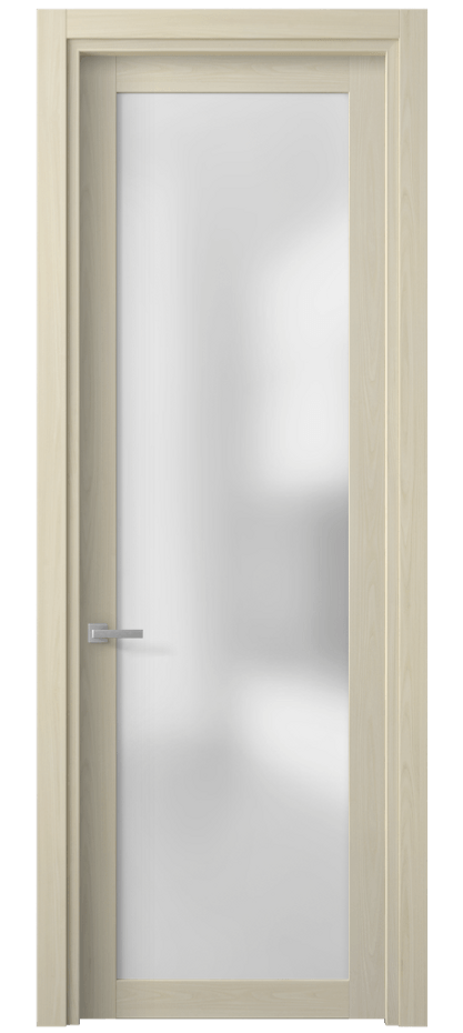 Межкомнатная дверь Планум 2102 Молочный ясень Сатинированное стекло Цена 34199 ₽ | Volhovec