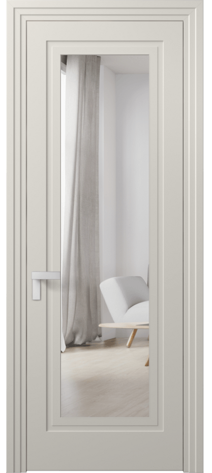 Межкомнатная дверь Рокка 8303 Матовый облачно-серый Двустороннее зеркало, триплекс Цена 82899 ₽ | Volhovec