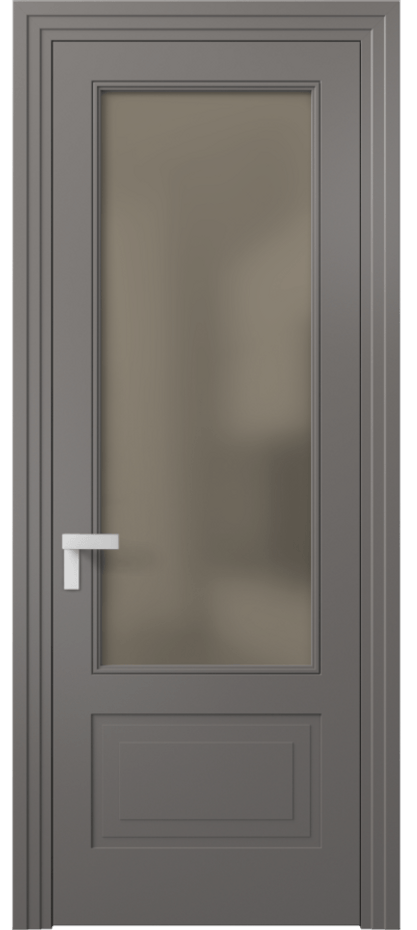 Дверь межкомнатная Рокка 8342 Матовый классический серый Сатинированное бронзовое стекло, триплекс Каскадный компланарный наличник МКЛС Цена 82899 ₽ Наличники уже входят в базовый комплект. Фабрика дверей Волховец 8 (800) 551 43 19 Межкомнатная дверь Рокка 8342 Матовый классический серый Сатинированное бронзовое стекло, триплекс Цена 82899 ₽ | Volhovec