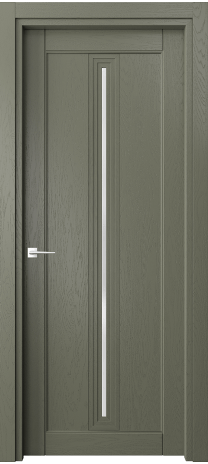 Межкомнатная дверь Ego 6123 Дуб оливковый тёмный Сатинированное стекло Цена 126499 ₽ | Volhovec