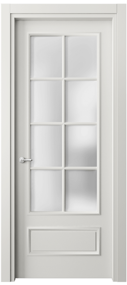 Дверь межкомнатная Париж 8112 Матовый серый Сатинированное стекло Гладкий наличник МСР Цена 76999 ₽ Наличники уже входят в базовый комплект. Фабрика дверей Волховец 8 (800) 551 43 19 Межкомнатная дверь Париж 8112 Матовый серый Сатинированное стекло Цена 76999 ₽| Volhovec