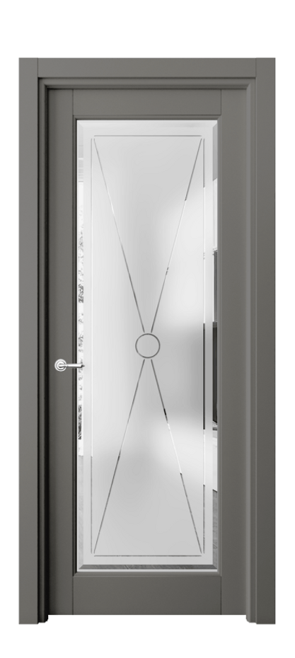 Межкомнатная дверь Toscana Litera 6300 Бук классический серый Сатинированное стекло с гравировкой «LITERA» Цена 96599 ₽ | Volhovec