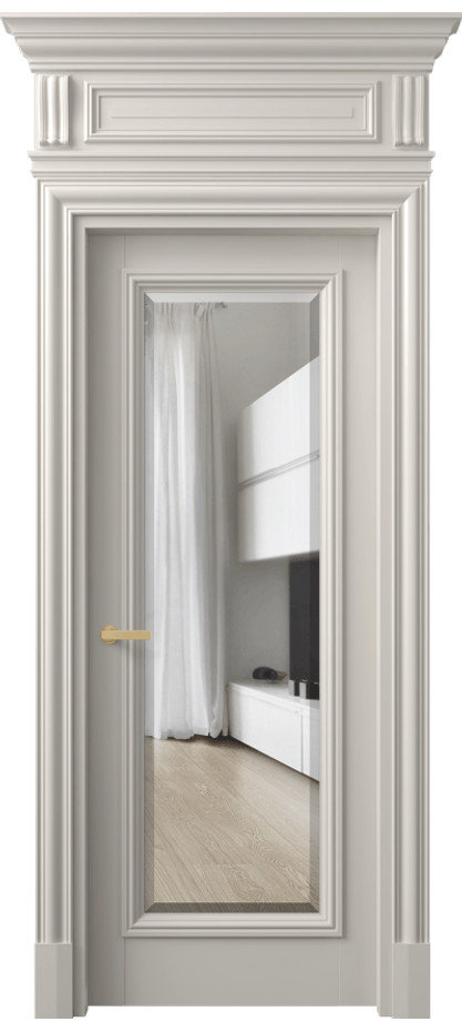 Межкомнатная дверь Antique 7300 Бук облачный серый Прозрачное стекло с фацетом Цена 164609 ₽ | Volhovec