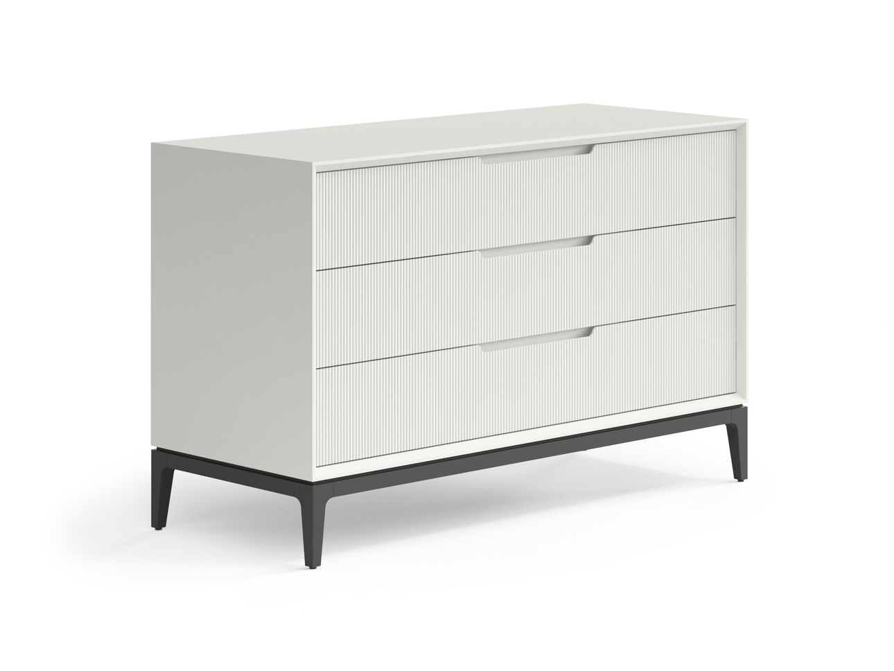 Комод Velvet 3 ящика Матовый жемчужный