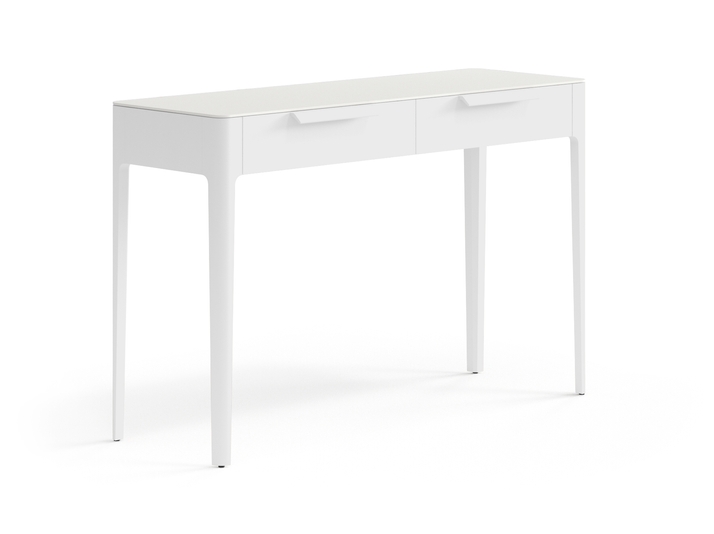 Мебель Консоль Piega 2 ящика. Цвет Матовый белоснежный. Материал Гладкая эмаль. Коллекция Консоль Piega 2 ящика. Фото. Мебель Консоль Piega 2 ящика. Цвет Матовый белоснежный. Материал Гладкая эмаль. Коллекция Консоль Piega 2 ящика. Картинка.