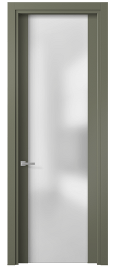 Дверь межкомнатная 4114 МОТ САТ. Цвет Матовый оливковый тёмный. Материал Гладкая эмаль. Коллекция Планум. Картинка.