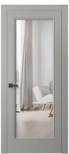 Дверь межкомнатная 8300 МНСР-ЗЕР. Цвет Матовый нейтральный серый. Материал Гладкая эмаль. Коллекция Linea. Картинка.