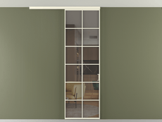 Перегородка Формато вдоль стены на потолок 1 створка