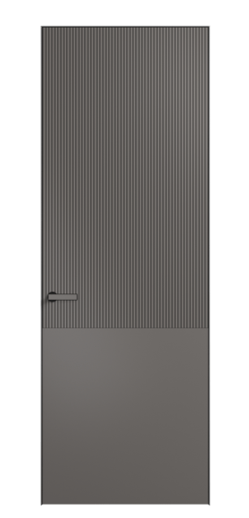 Дверь межкомнатная 8205 МКЛС. Цвет Матовый классический серый. Материал Гладкая эмаль. Коллекция Вельвет. Картинка.