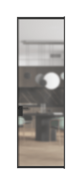 Дверь межкомнатная АЛПЛ040.01 Matelux Crystalvision ЧЕР. Цвет Алюминий Черный. Материал Алюминий. Коллекция Формато. Картинка.